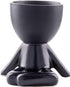 Succulent Plant Pot (Small, Cross Leg Black) Mini Decorative Pot for Plants, Cartoon Style, Human Shaped Ceramic Succulent Planters...