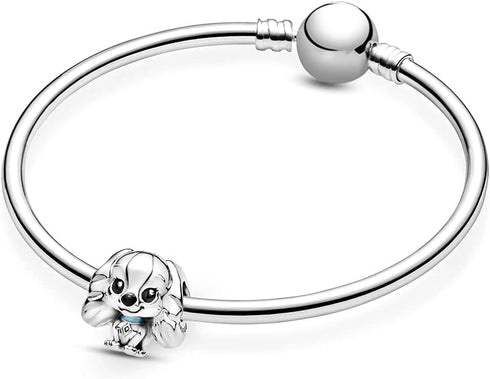 Lady And The Tramp Charms 925 Sterling Silver Lovely Dog with Enamel for Bracelets...