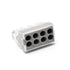50pcs 8 Port Push-in Electrical Wire Connector, PCT-108 Quick Connection Terminal Compact Wire Connector for 18-12 AWG Solid Stranded Wires...