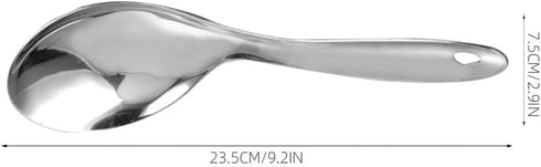 Hemoton Food Kitchen Gadget 4Pcs Rice Spoon Stainless Steel Rice Paddle Non Stick Rice Serving Spoon Rice Scooper Rice Spatula Cooking Spoon for H...