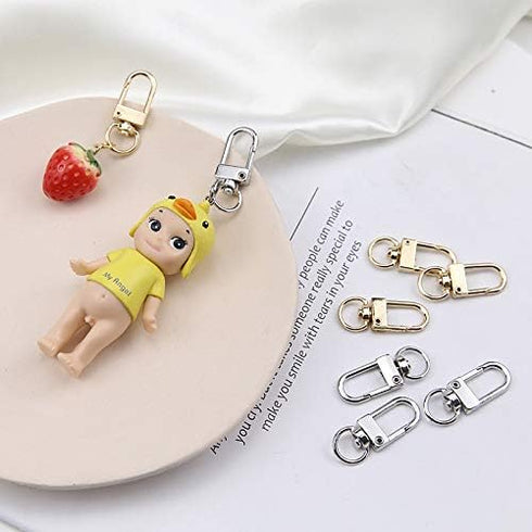 10 Pcs Swivel Lobster Claw Clasps Hardware Accessories Rotating Dog Buckle Metal Spring Key Chain Hook Clasps for Handbag DIY Bags Key Rings and J...