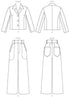 Vogue V1644E5 Women's Fitted Collared Jacket and Flared Pants Sewing Patterns by Kathryn Brenne, Sizes 14-22...
