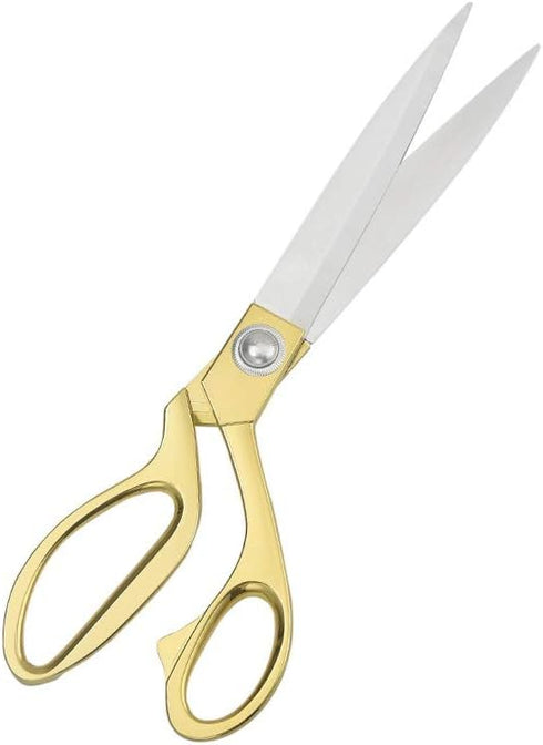 Stainless Steel Sharp Tailor Scissors for Clothing Dressmaking Shears Fabric Craft Cutting Adjustable Kitchen Scissors, Gold (8'')...
