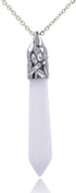 Justinstones Gemstone Hexagonal Pointed Reiki Chakra Pendant Necklace 20"...