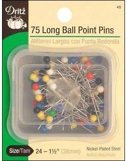 Dritz 45 Ball Point Pins, Long, 1-1/2-Inch (75-Count)...