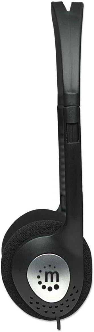 Manhattan On-Ear Wired Stereo Headphone - Long 6ft Cable, Single 3.5mm Plug, Lightweight, Adjustable Headband–for Walkman, CD Player, Computer -17...
