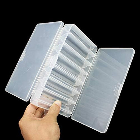 OriGlam Fishing Lure Box Tackle Storage Trays Fishing Tackle Storage, Double Side 14 Compartments, Waterproof Accessory Box Fishing Lure Bait Hook...