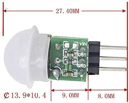 HC-SR312 AM312 Mini PIR Human Body Motion Sensor Module Pyroelectric Infrared IR Distance Detector for Arduino (Pack of 5)...