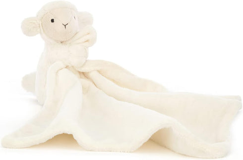 Jellycat Bashful Lamb Soother, 13.5 inches - Security Blanket & Lovey for Babies - Baby Gift...