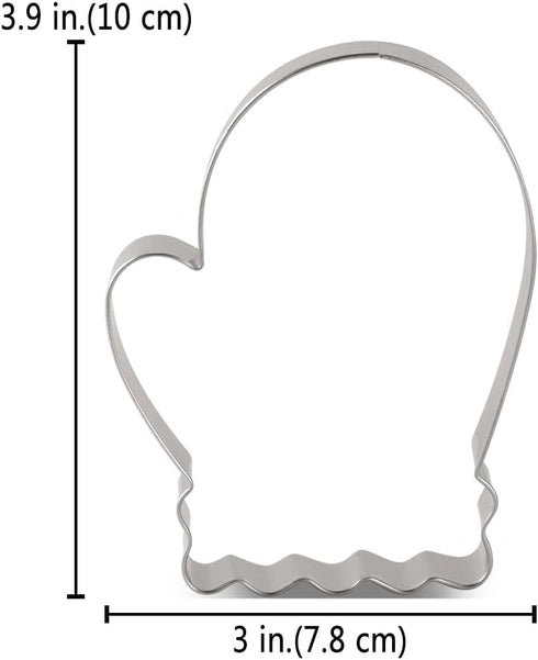 LILIAO Christmas Winter Mitten Cookie Cutter - 3.1 x 4 inches - Stainless Steel...