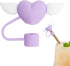 Purple Straw Cover,Love Wing Straw Covers Cap Toppers for Stanley Cup,10mm Silicone Straw Cover Fits For Stanley 30&40 Oz Tumbler,Themed Party Gif...