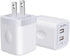 USB Wall Charger, Charger Adapter, AILKIN 2-Pack 2.1A Dual Port Quick Charger Plug Cube for iPhone 15 14 13 12 11 Pro Max 10 SE X 8 7 Plus Samsung...