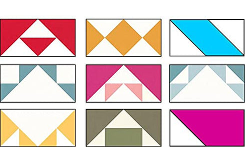 Bloc Loc Flying Geese Quilting Ruler 3/4” x 1-1/2” Finished, 1-1/4” x 2” Trimmed Size for Quilters...