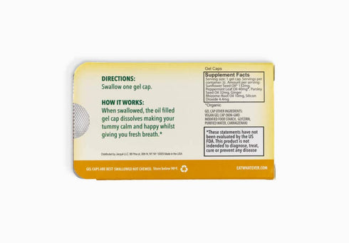 Eatwhatever Ginger Breath Gels All-Natural Gluten-Free Vegan Breath Freshener, 9-Pack Box...