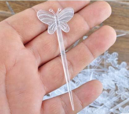 Comicfs 200 Pcs Plastic Cocktail Picks 3.5" Fruit Toothpicks Sandwich Appetizer Cocktail Sticks Food Drink Picks Skewers Party Supplies for Weddin...