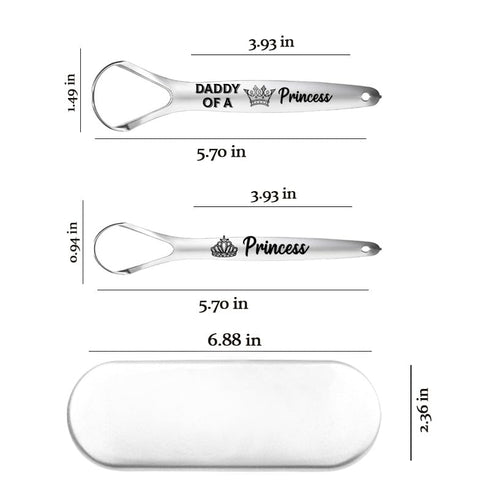Tongue Scraper for Adults Dad Matching Father Daughter Gifts for Dad Tongue Cleaner Brush for Kids Daughter Oral Hygiene Products for Adults Fathe...