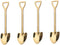 4 Pack Dessert Spoon 6 inch Shovel Shape Stainless Steel Spoons Ice Cream Fruit Spoon for Home Kitchen or Restaurant, Gold...
