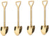 4 Pack Dessert Spoon 6 inch Shovel Shape Stainless Steel Spoons Ice Cream Fruit Spoon for Home Kitchen or Restaurant, Gold...