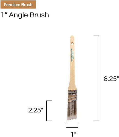 Vermeer Paint Brushes - 6-Pack - 1" Angle Sash Brushes for All Latex and Oil Paints & Stains - Home Improvement - Interior & Exterior Use...