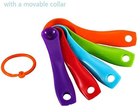 5 Pcs Colorful Plastic Measuring Spoons Plastic Teaspoon 1/2.5/5/7.5/15ml Measuring Spoon for Baking Coffee Tea, Measure Tool, Kitchen Accessories...