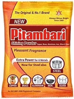 Pitambari Shining Powder for Six Types Metals Cleaning and Removes Tarnish without Scratching, 1 Ounce (Pack of 1)...