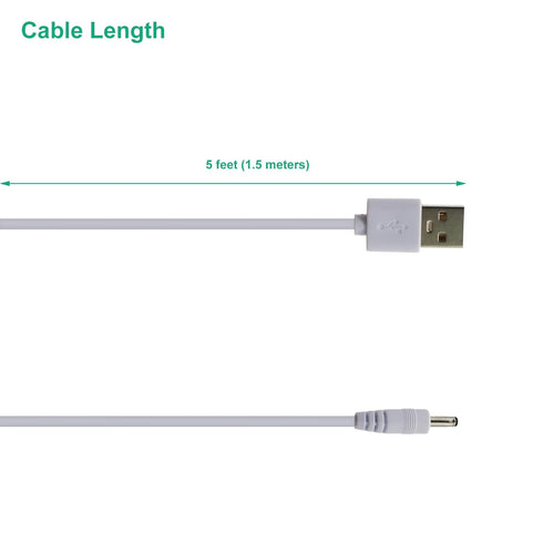 PDEEY Charger Replacement for 7AM2M Toothbrush AM110 / AM105 USB DC Charging Cable 5 FT, White (Not for AM101)...