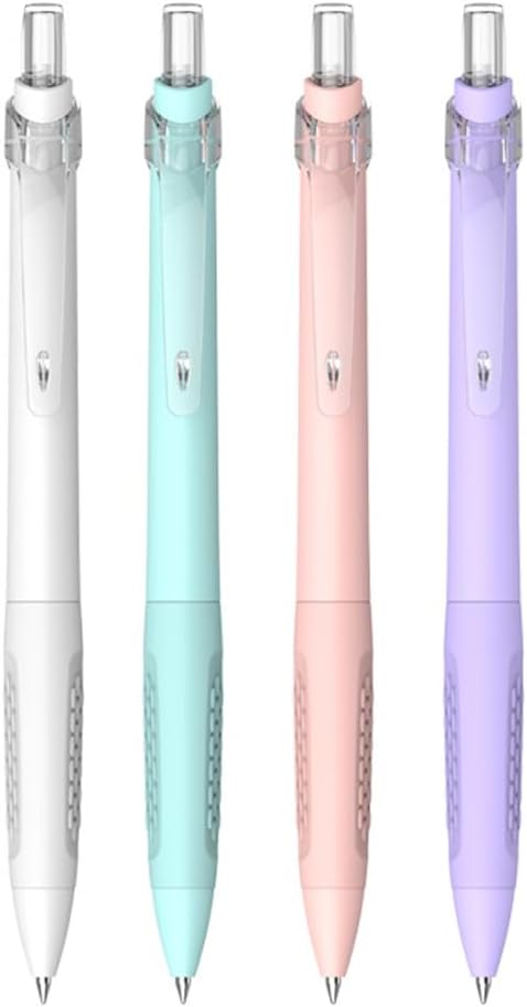 DUNBONG Retractable Gel Pens, Fine-tip Unisex Pens 4 Pack, Black Gel Pens, Fast Dry, Gel Pens Fine Point 0.5mm, Retractable Pens, Black Gel Ink Pe...