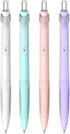 DUNBONG Retractable Gel Pens, Fine-tip Unisex Pens 4 Pack, Black Gel Pens, Fast Dry, Gel Pens Fine Point 0.5mm, Retractable Pens, Black Gel Ink Pe...