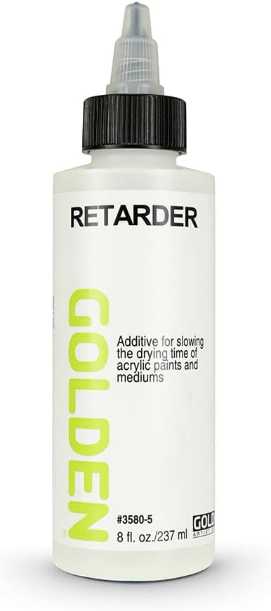 Retarder by GOLDEN, 8 fl oz. / 237 ml bottle, Professional Acrylic Fluid Mediums and Additives...