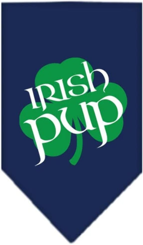 Pet and Dog Bandana Screen Printed, Irish Pup Black Large...