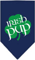 Pet and Dog Bandana Screen Printed, Irish Pup Black Large...
