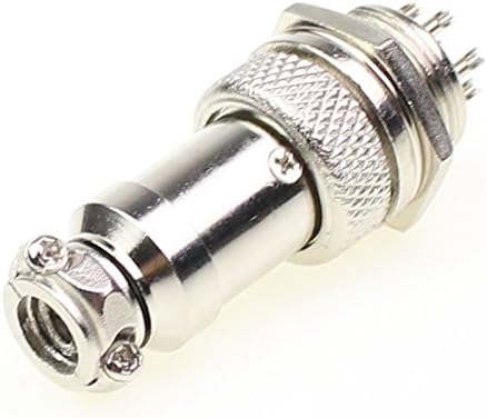 Aviation Plug Connector 10 Pairs Male Female Panel Metal Wire Connector 16mm Socket (8 Pins 10-Pack)...