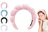 Spa Headband for Women Sponge Terry Towel Cloth Fabric Head Band for Skincare Face Washing Makeup Removal Shower Hair Accessories (Pink 1pc)...