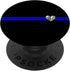 Fallen officer remembrance thin blue line design with Heart PopSockets Adhesive PopGrip...