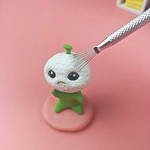 Tegg Clay Needle Tool 2PCS Feather Wire Texture Tool for Clay Sculpting Texturing Modeling...