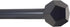 Ivilon Drapery Treatment Window Curtain Rod - Faceted Hexagonal 1 inch Pole. 16 to 28 Inch (Side Curtain Rod) Black...