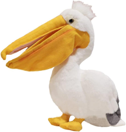 Cute Life Like Pelican Bird Stuffed Animal Plush Toy Simulation Nature Bird Doll Children Birthday Gift 16in...