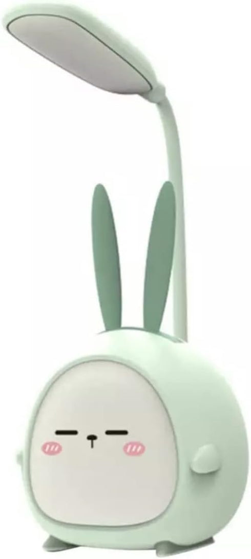 Portable LED Desk Lamp with Night Light Cute Bunny Foldable USB Charge Reading Light for Bedroom Kids Bedside Study (Green)...