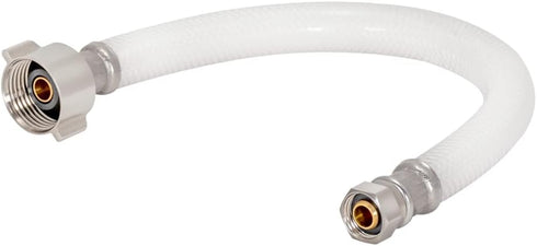 Eastman 12 Inch Flexible Toilet Connector, 7/8 Inch Ballcock x 3/8 Inch Compression Inlet Connection, 48145...
