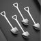 Dessert Spoon Set, 4 Pcs 6" Stainless Steel Spoons, Ice Cream Fruit Spoon for Home, Kitchen or Restaurant (Round Point Shovel 4 pcs)...