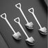 Dessert Spoon Set, 4 Pcs 6" Stainless Steel Spoons, Ice Cream Fruit Spoon for Home, Kitchen or Restaurant (Round Point Shovel 4 pcs)...