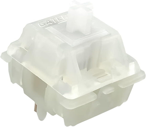 kutethy Gateron Switches Milky White Mechanical Keyboard Yellow 5pins for All MX Mechanical Keyboard(72 Pcs, White)...