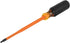 Klein Tools 6986INS Insulated Screwdriver, 1000V Slim Profile Tip, #1 Square with 6-Inch Shank, Cushion-Grip Handle...
