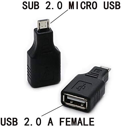 2 Pack USB 2.0 Micro USB Male to TYPE A Female OTG Adapter Connector Converter Coupler...