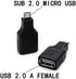 2 Pack USB 2.0 Micro USB Male to TYPE A Female OTG Adapter Connector Converter Coupler...