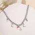 Vintage Mushroom Pendant Necklace Cute Moon Star Red Mushroom Creative Choker Necklace Pearl Chain Necklace Gifts for Women...