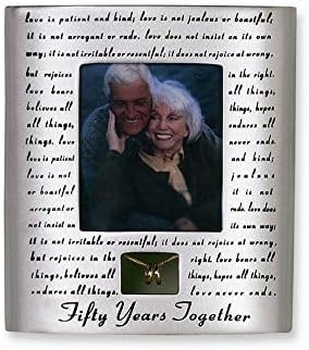 Roman Giftware Inc., Wedding & Anniversary, 7" H 50TH Anniversary Frame,Religious, Inspirational, Durable (1x6x7)...