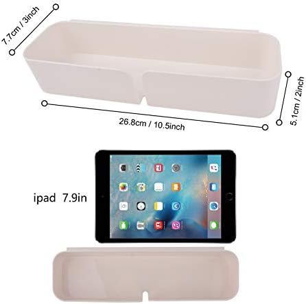 Bedside Shelf Caddy Basket Pocket Organizer to Storage Remotes,Tablet Cellphone Charging,Clock- Stick On Adhesive Tapes & Nails Install Offered fo...