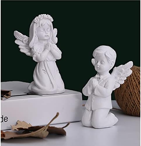 Cherubs Angels Resin Garden Statue Figurine, Adorable Angel Sculpture Memorial Statue, Indoor Outdoor Home Garden Decoration (Praying Cherub-Girl)...