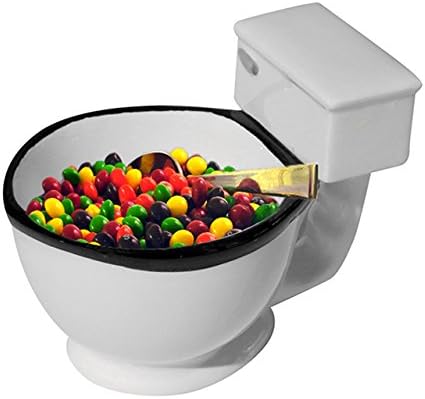 Evelots Toilet Mug Coffee Cup - Funny Gag Gift - Novelty Ceramic Candy Dish (10 Oz)...